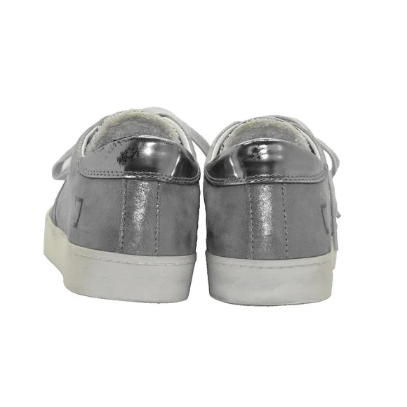 A6 Auth D.A.T.E. Stardust Silver Nubuck Leather Low Top Sneakers Size 6.5 EU 37 - Picture 4 of 6